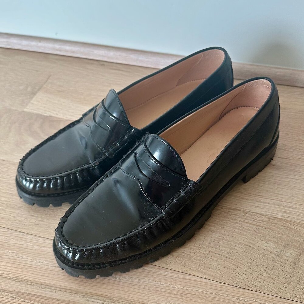 J. Crew Black Women's Penny Loafers Size 9 1/2 (worn once)